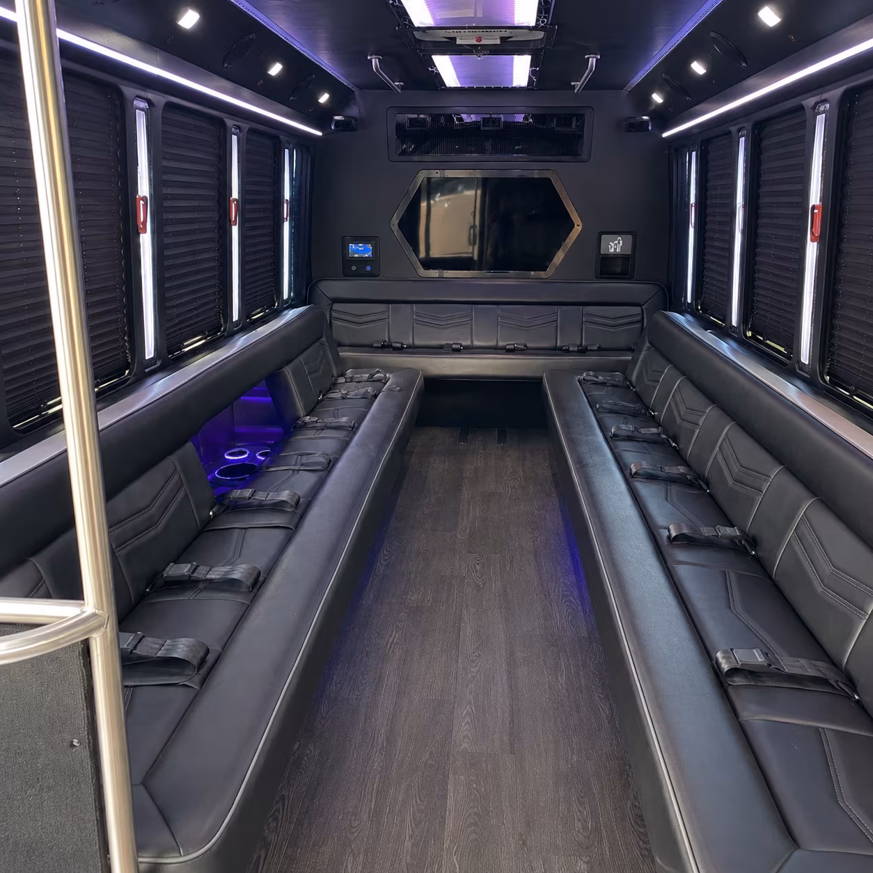chula vista 18 passenger party bus interior