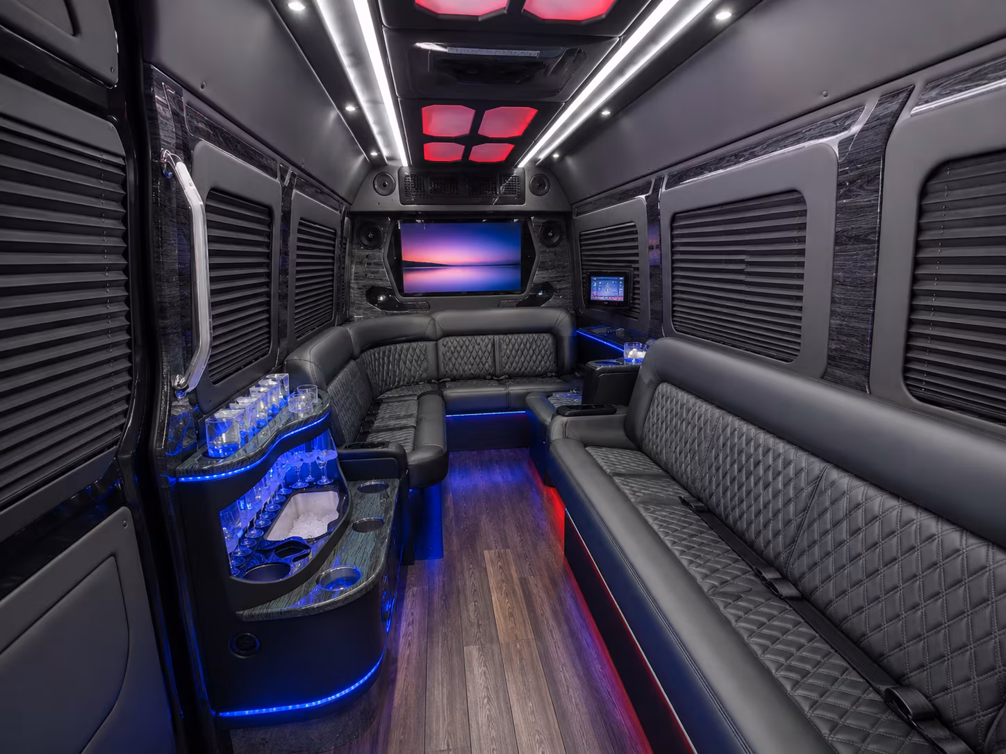 chula vista 40 passenger party bus interior
